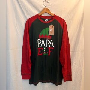 Lazy one papa elf mens t shirt. NWT